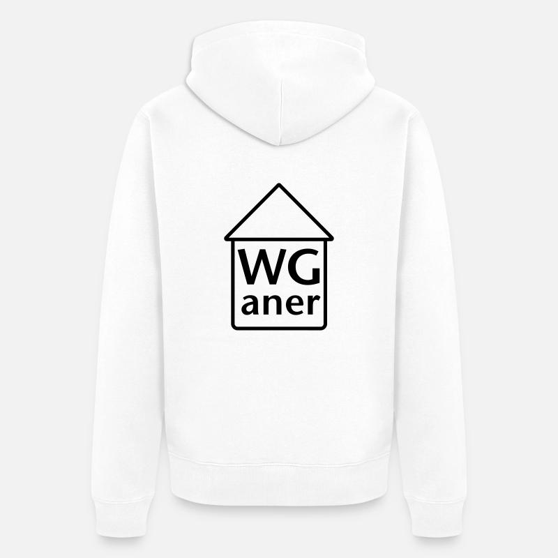 WGaner - Unisex Premium Bio Zip Hoodie - Weiß