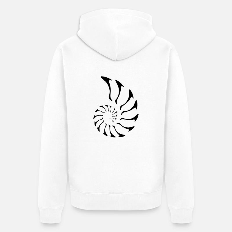 nautilus fibonacci - Veste à capuche bio Premium Unisexe - blanc
