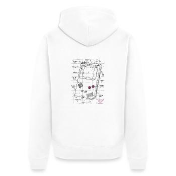 Console - Veste à capuche bio Premium Unisexe - blanc - Dos - Thijin (182cm)