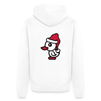 Noël Noël Père Noël Salutations d'hiver - Veste à capuche bio Premium Unisexe - blanc - Dos - Thijin (182cm)