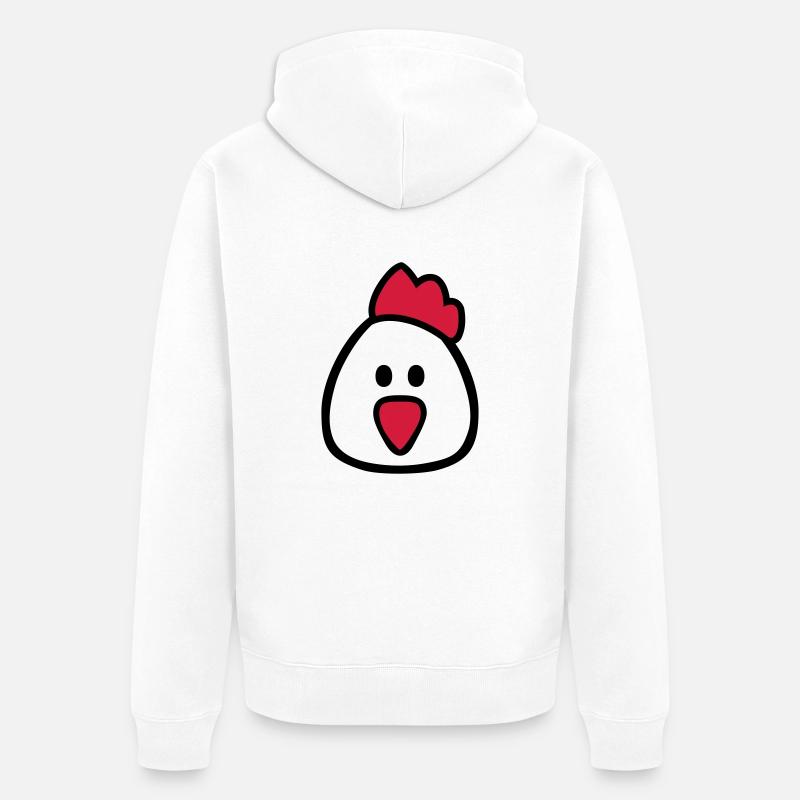 Gallina - Felpa con cappuccio ecologica premium unisex - bianco