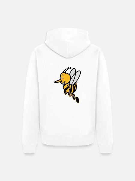 Biene fliegen süss - Unisex Premium Bio Zip Hoodie - Weiß