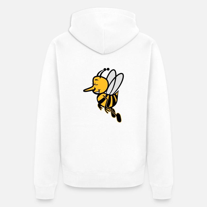 Sweet bombyle - Veste à capuche bio Premium Unisexe - blanc