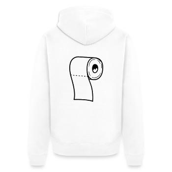 rouleau toilette papier papier toilette toilette toilette wc b - Veste à capuche bio Premium Unisexe - blanc - Dos - Thijin (182cm)
