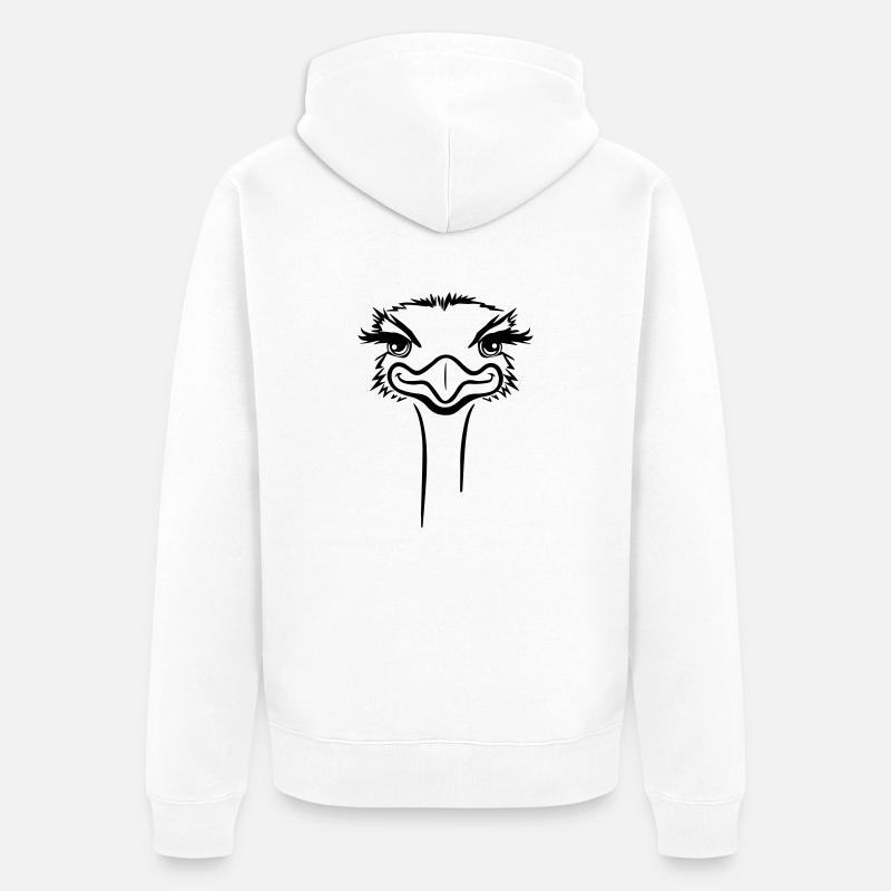 bouquet émeu assez doux - Veste à capuche bio Premium Unisexe - blanc