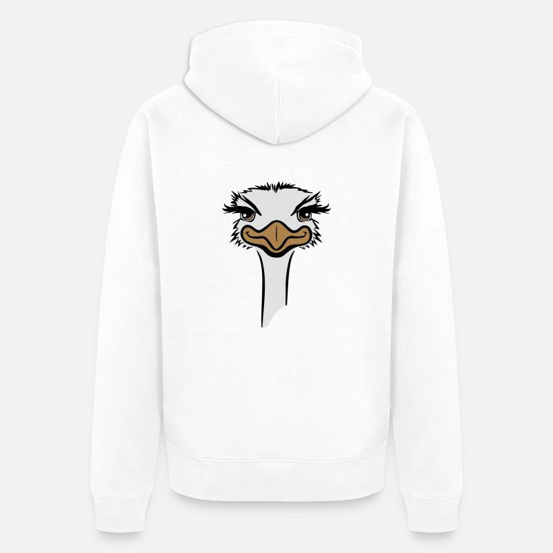 bouquet émeu assez doux - Veste à capuche bio Premium Unisexe - blanc