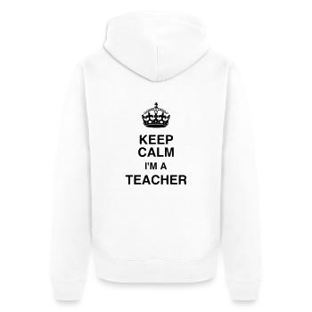Ecole / Prof / Instit / Professeur / Maîtresse - Veste à capuche bio Premium Unisexe - blanc - Dos - Thijin (182cm)