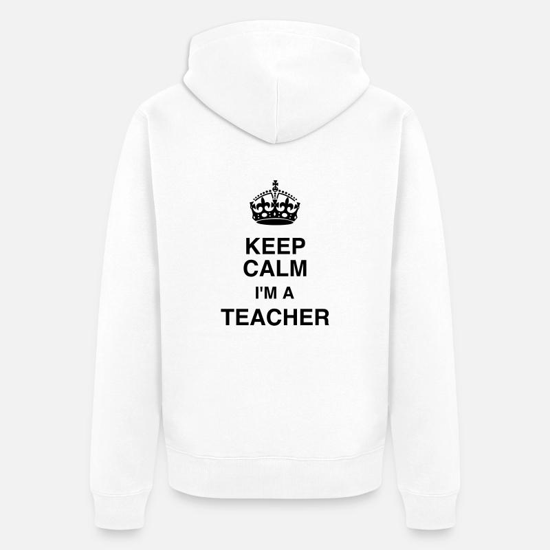 Ecole / Prof / Instit / Professeur / Maîtresse - Veste à capuche bio Premium Unisexe - blanc