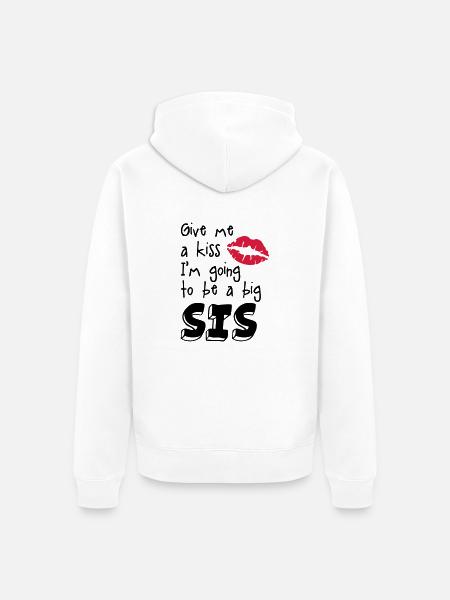 big sister - Unisex Premium Organic Zip Hoodie - white