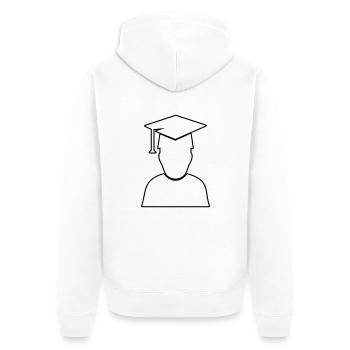 Diplôme d’étudiant - Veste à capuche bio Premium Unisexe - blanc - Dos - Thijin (182cm)