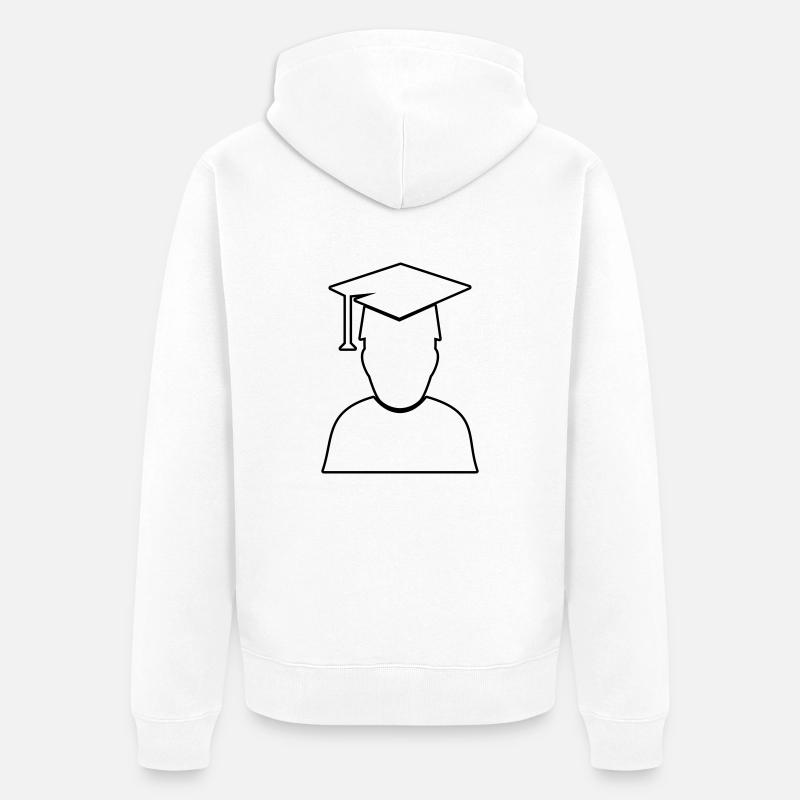 student diploma - Unisex Premium Bio Zip Hoodie - Weiß