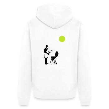 Barbecuing Summer - Unisex Premium Organic Zip Hoodie - white - Back - Thijin (182cm)