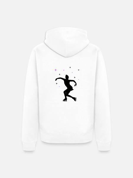 eisläuferin eislaufen skating - Unisex Premium Bio Zip Hoodie - Weiß