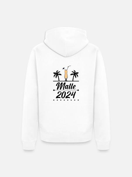 MALLE 2024 - Unisex Premium Organic Zip Hoodie - white