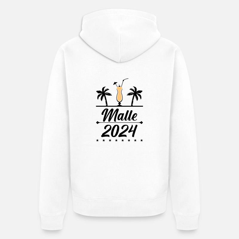 MALLE 2024 - Veste à capuche bio Premium Unisexe - blanc