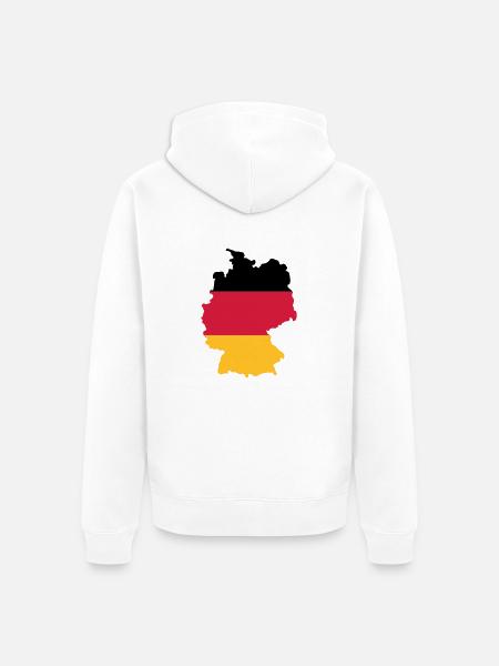 Deutschland - Unisex Premium Bio Zip Hoodie - Weiß