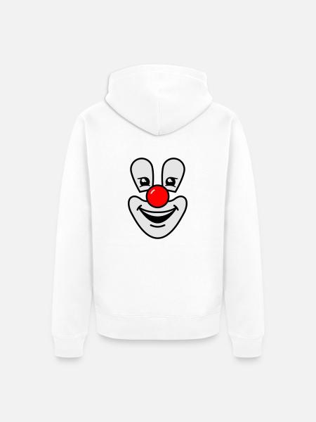 Clown - Unisex Premium Bio Zip Hoodie - Weiß