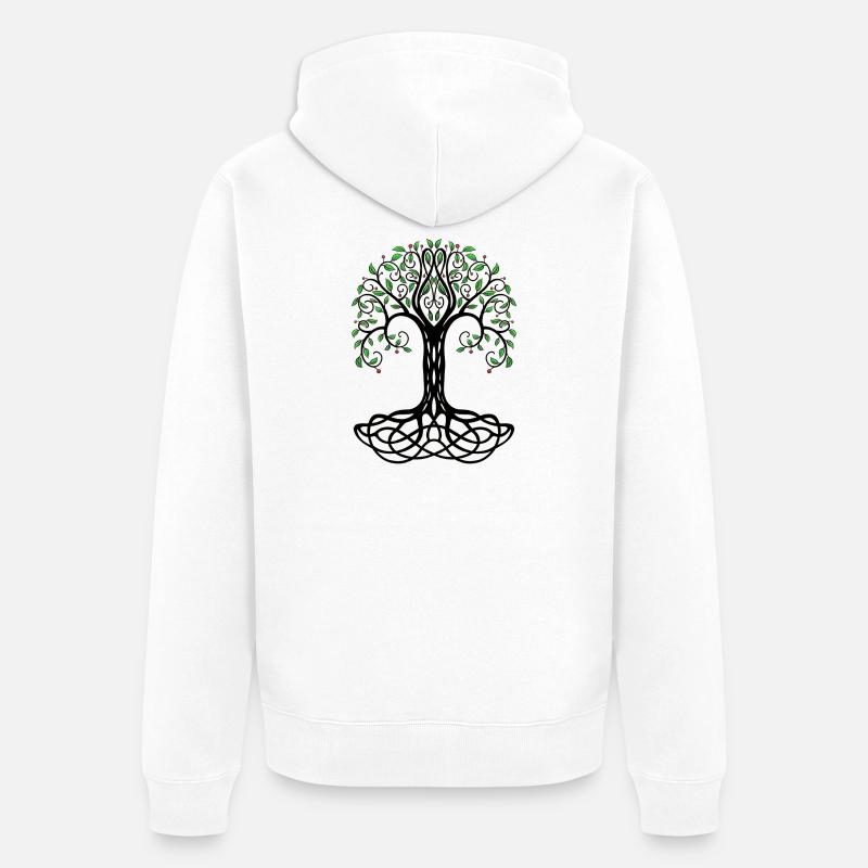 Arbre de vie - Veste à capuche bio Premium Unisexe - blanc
