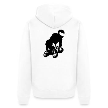 pocket bike - Unisex Premium Organic Zip Hoodie - white - Back - Thijin (182cm)