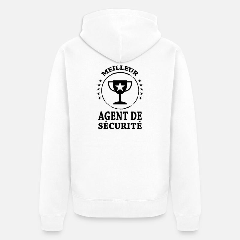 Agent de Sécurité - Veste à capuche bio Premium Unisexe - blanc