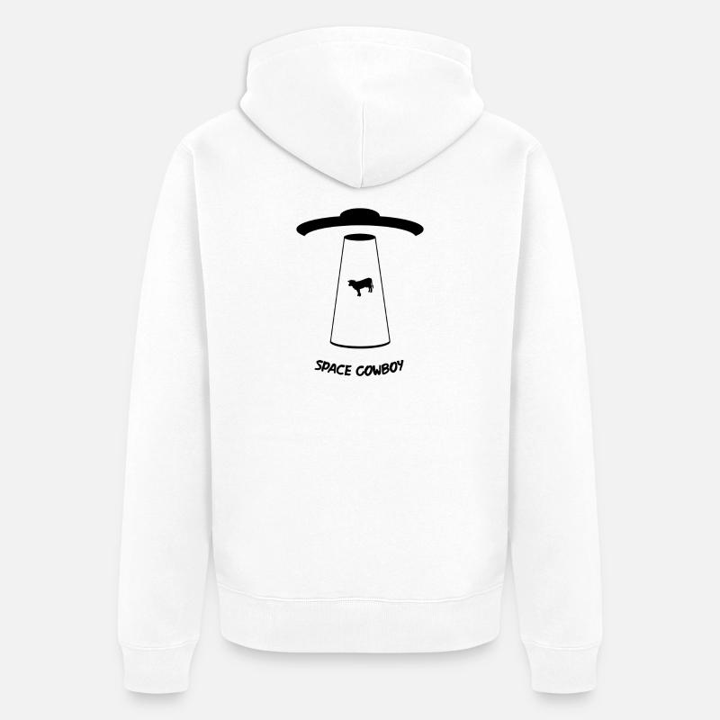 Cowboy de l’espace - Veste à capuche bio Premium Unisexe - blanc