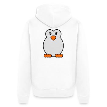 Penguin Bird Animal Antarctica Cold South Pole - Unisex Premium Organic Zip Hoodie - white - Back - Thijin (182cm)