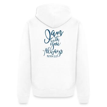 Immer - Unisex Premium Bio Zip Hoodie - Weiß - Hinten - Thijin (182cm)