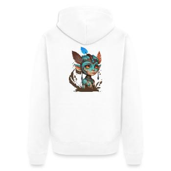 Blue Mask of Forest Spirits - Avatar - Unisex Premium Organic Zip Hoodie - white - Back - Thijin (182cm)