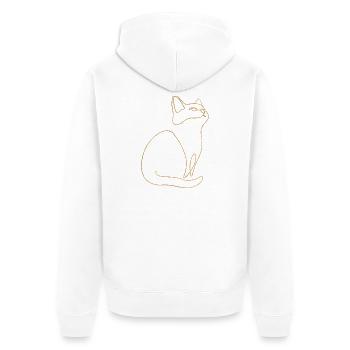 Kitten Cat Cat - Unisex Premium Organic Zip Hoodie - white - Back - Thijin (182cm)
