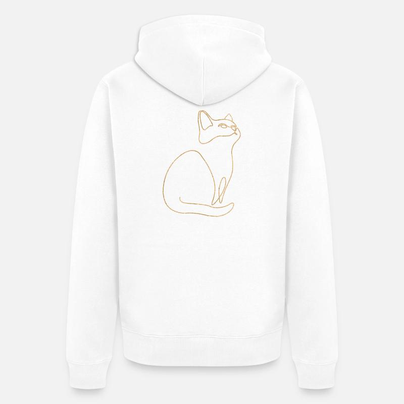 Chaton Chat Chat - Veste à capuche bio Premium Unisexe - blanc