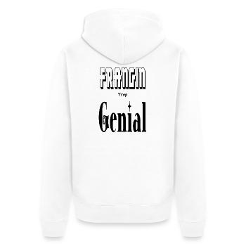 Frangin Trop Génial Frère - Veste à capuche bio Premium Unisexe - blanc - Dos - Thijin (182cm)
