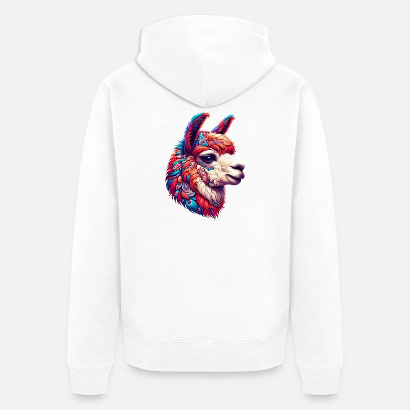 Alpaga - Veste à capuche bio Premium Unisexe - blanc