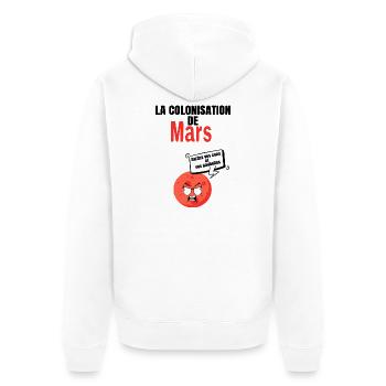 La colonisation de mars - Veste à capuche bio Premium Unisexe - blanc - Dos - Thijin (182cm)