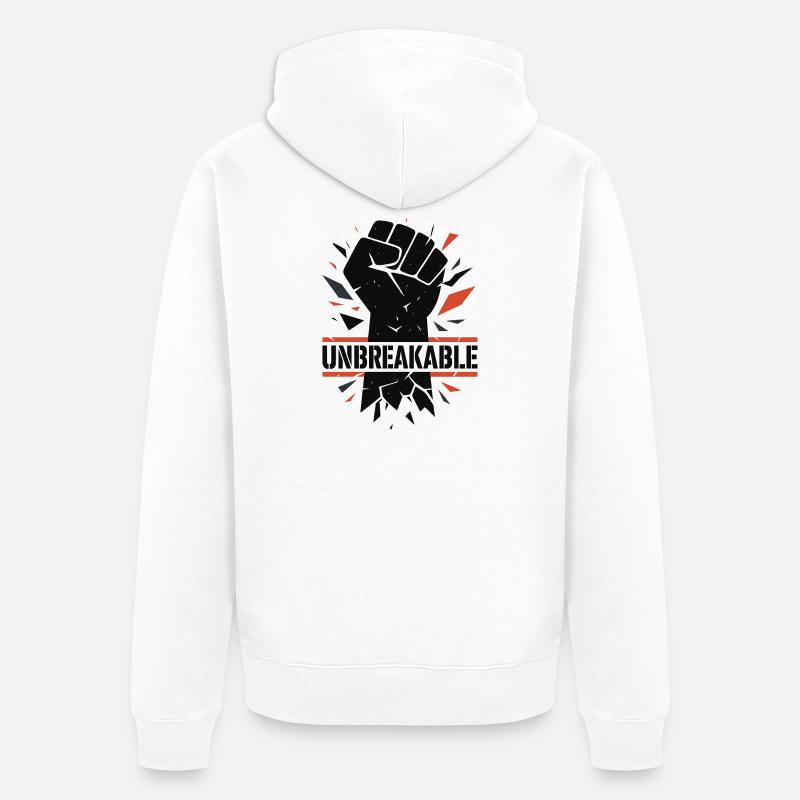 Une puissance indéfectible - Veste à capuche bio Premium Unisexe - blanc