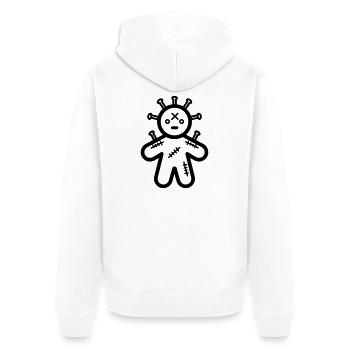 Poupée Vaudou - Veste à capuche bio Premium Unisexe - blanc - Dos - Thijin (182cm)