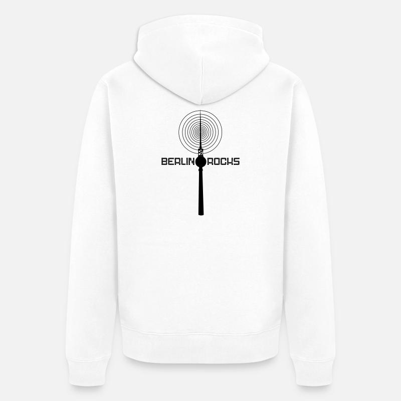 Berlin Rocks - Veste à capuche bio Premium Unisexe - blanc