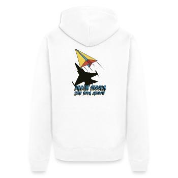 Dream bigger than your shadow - Unisex Premium Organic Zip Hoodie - white - Back - Thijin (182cm)