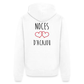 Mahogany Wedding 27 Years - Unisex Premium Organic Zip Hoodie - white - Back - Thijin (182cm)