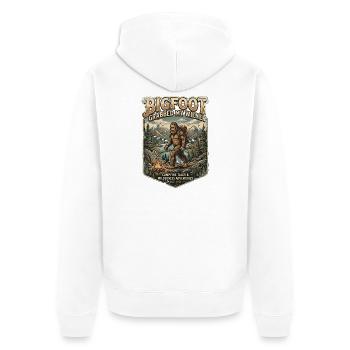 Camping drôle Sasquatch Bigfoot a eu mon pénis - Veste à capuche bio Premium Unisexe - blanc - Dos - Thijin (182cm)