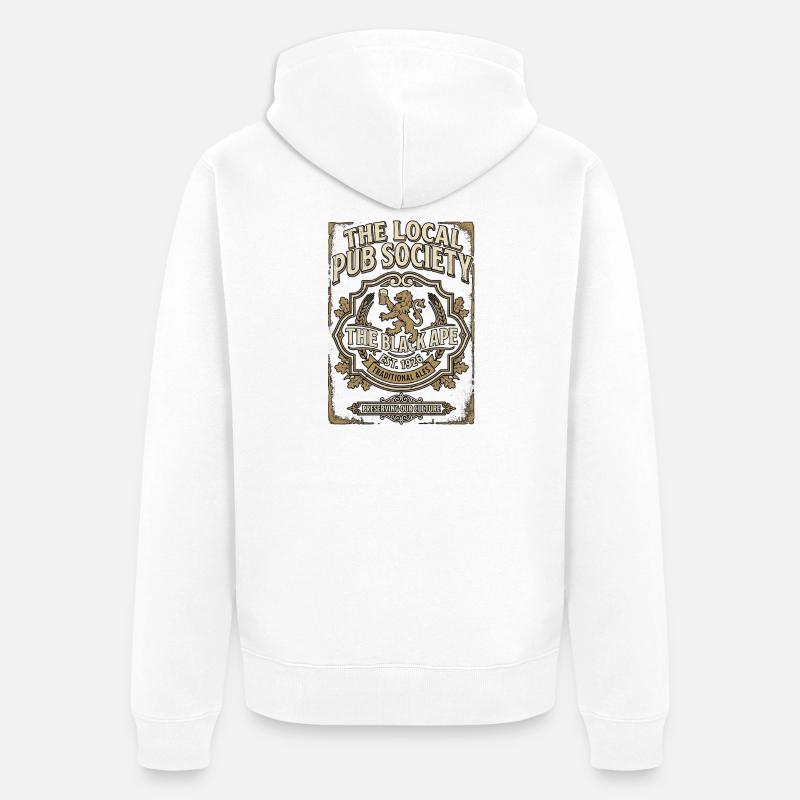 Ami du pub local - Veste à capuche bio Premium Unisexe - blanc