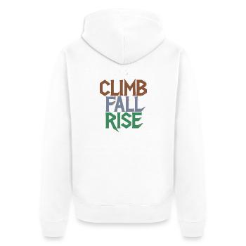 Grimpe Monte Élévation - Veste à capuche bio Premium Unisexe - blanc - Dos - Thijin (182cm)