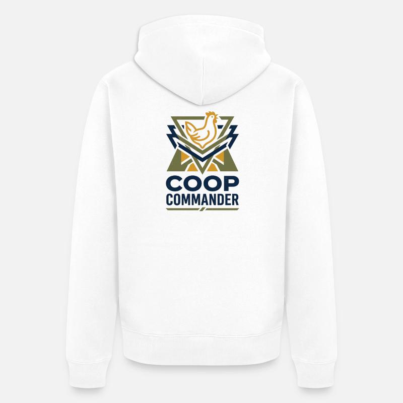 Poulet Checker - Veste à capuche bio Premium Unisexe - blanc