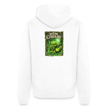 Le retour de Cthulhu - Veste à capuche bio Premium Unisexe - blanc - Dos - Thijin (182cm)