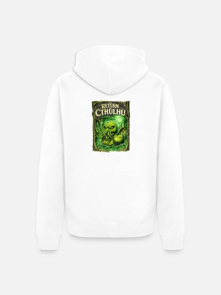 Le retour de Cthulhu - Veste à capuche bio Premium Unisexe - blanc