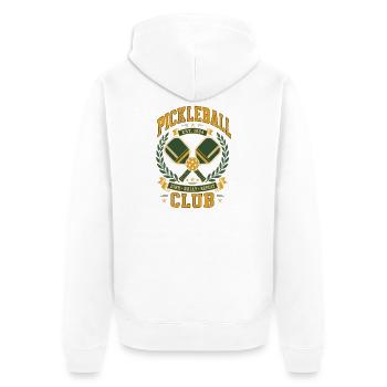 Pickleball Club Vintage - Veste à capuche bio Premium Unisexe - blanc - Dos - Thijin (182cm)