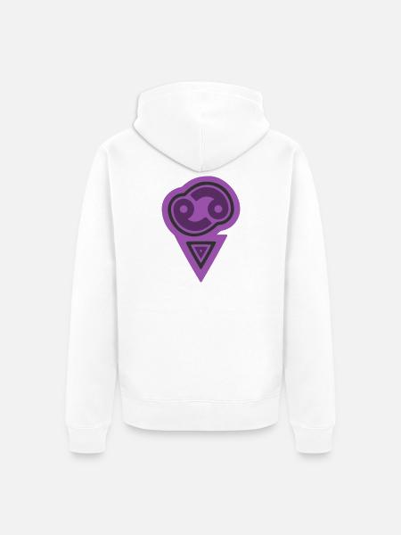 Tierkreis-Stammeskrebs und Wasser - Unisex Premium Bio Zip Hoodie - Weiß