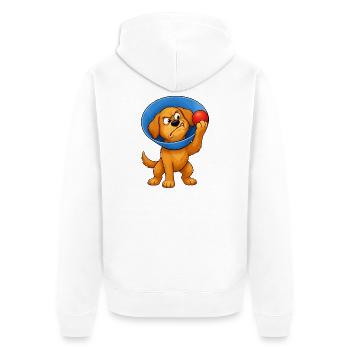 Grumpy Dog Cone Of Shame - Veste à capuche bio Premium Unisexe - blanc - Dos - Thijin (182cm)