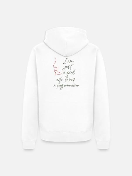 Ich liebe einen Legionär - Unisex Premium Bio Zip Hoodie - Weiß