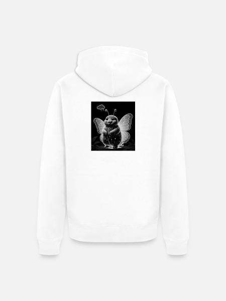 Sternenglitzer Käferfee - Unisex Premium Bio Zip Hoodie - Weiß