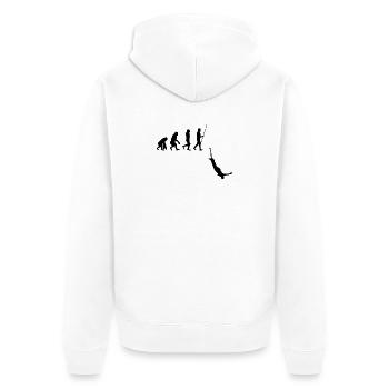 Bungee Jumping Evolution Sport Fun - Unisex Premium Organic Zip Hoodie - white - Back - Thijin (182cm)